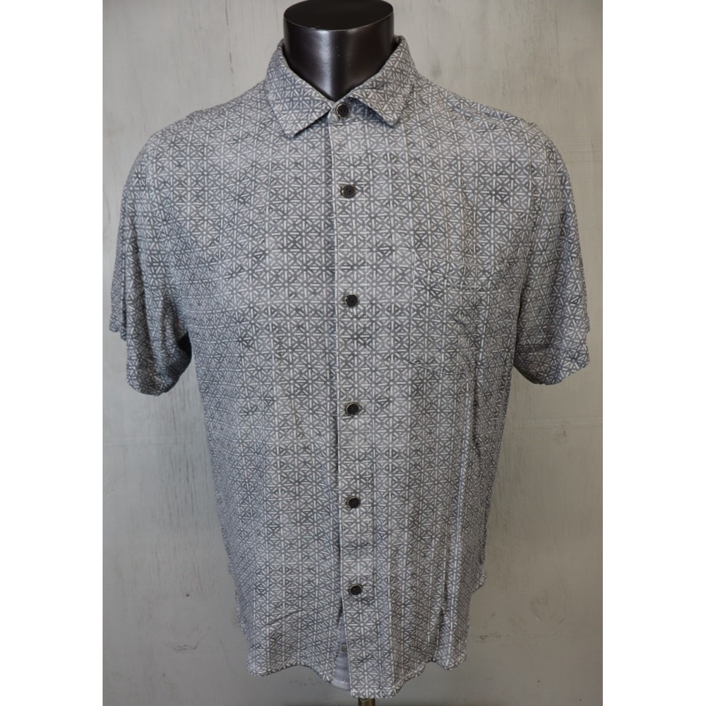 Tommy Bahama Veracruz Cay Lenzing Viscose Short Sleeve Button Front Shirt Size L